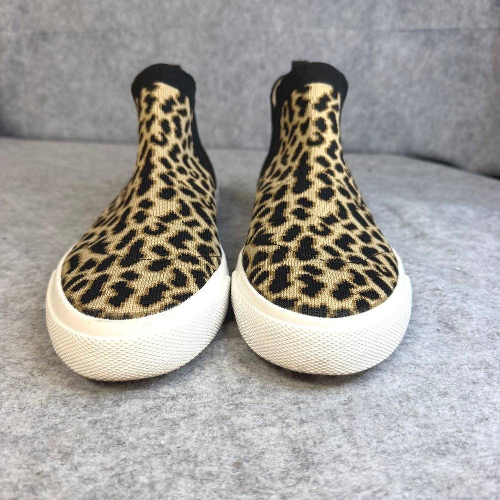 Jellypop Brussels Leopard Print Knit High Top Slip On Sneakers Womens 10M